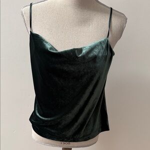 Banana republic Elegant Green Velvet Cami Top, nwot, size small